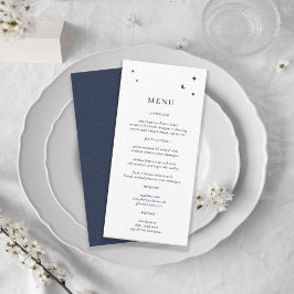 Minimalistisk kelestial Stars och Måne White and N Meny