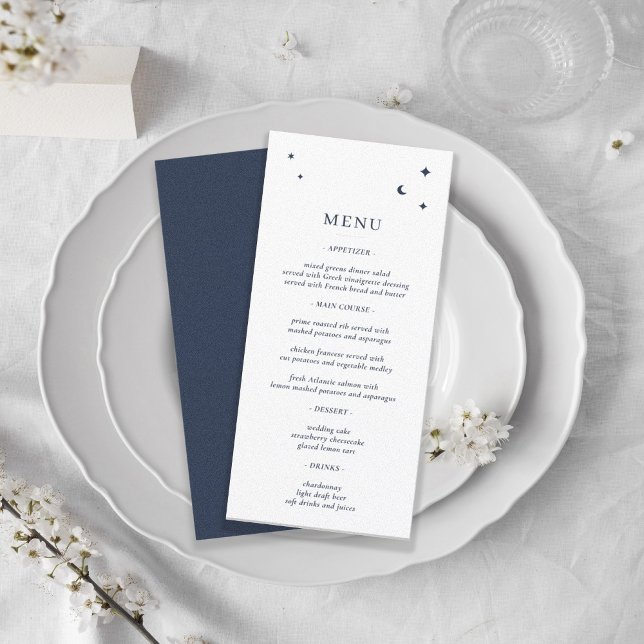 Minimalistisk kelestial Stars och Måne White and N Meny (Skapare uppladdad)