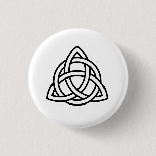 Minimalistisk keltisk triquetra triquetra wicca- s knapp