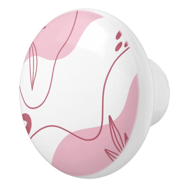 Minimalistisk keramisk knopp i Mönster (Höger)