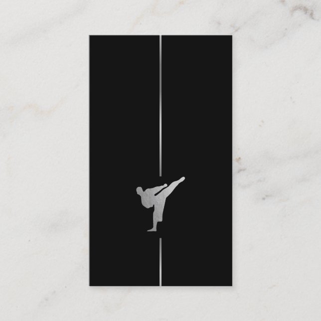 Minimalistisk kickboxning - Affärskortet Martialko Visitkort (Framsida)