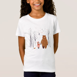 Minimalistisk Kids Teckning, enkel, Nalle T Shirt