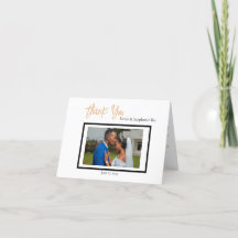 Minimalistisk klass enkel Bröllop-märkt Tack