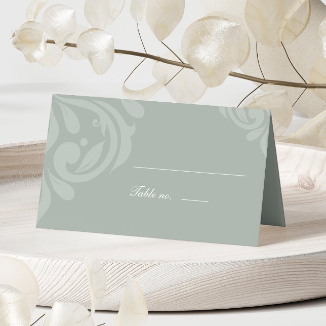 Minimalistisk klassisk Blek av foto-foto i Bröllop Placeringskort (Skapare uppladdad)