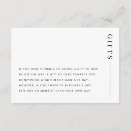 Minimalistisk klassisk bröllopspresent önskar brun tilläggskort