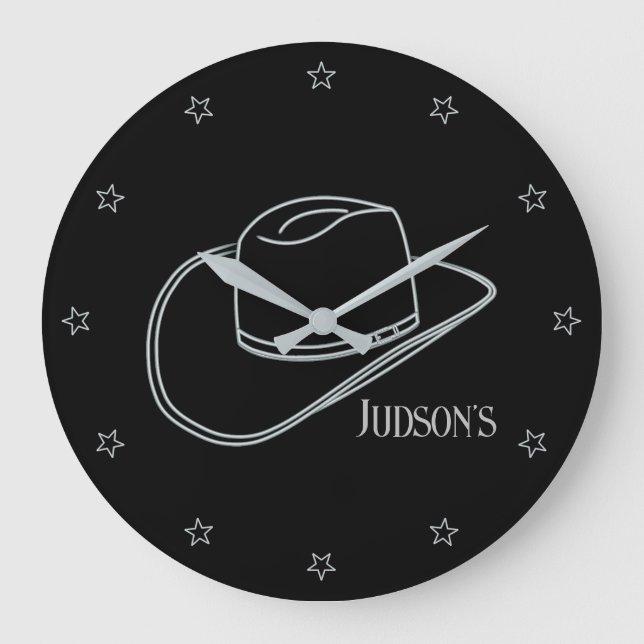 Minimalistisk klassisk Cowboy Lg. Väggklocka (Framsida)