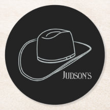 Minimalistisk klassisk Cowboyöl Beer Drink Coaster