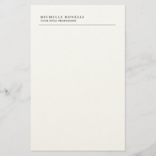 Minimalistisk Klassisk Enkel Professionell Egen Na Brevpapper