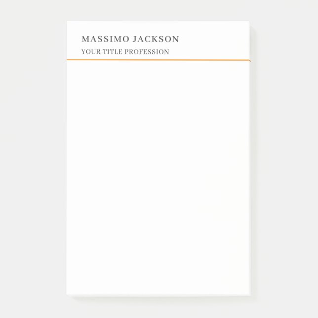 Minimalistisk Klassisk Enkel Professionell Post-it Block (Framsida)