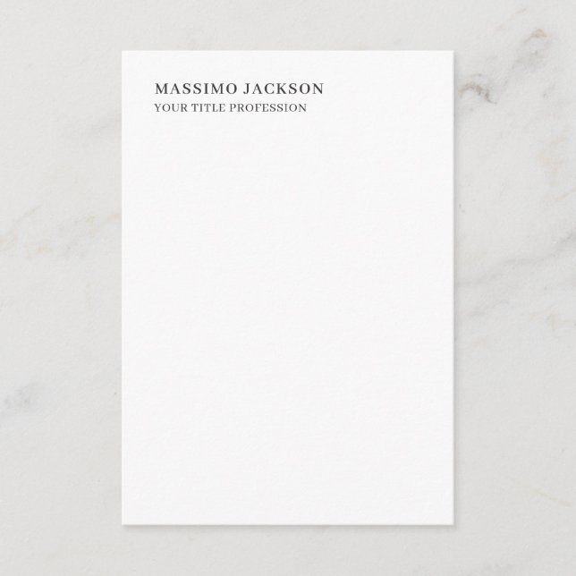 Minimalistisk Klassisk Enkel Professionell Tilläggskort (Framsida)