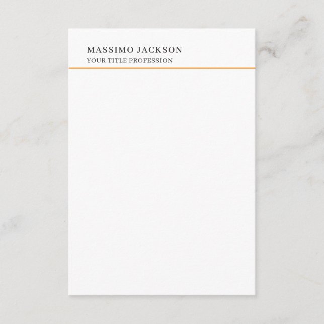 Minimalistisk Klassisk Enkel Professionell Tilläggskort (Framsida)