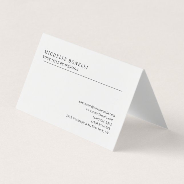 Minimalistisk Klassisk Enkel Professionell Visitkort (Framsida)