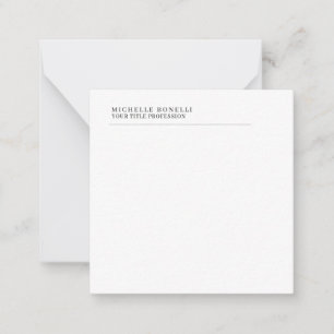 Minimalistisk Klassisk Enkel Yrkesmässig Egen Namn Anteckningskort