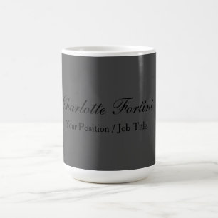 Minimalistisk klassisk handskriftsskript Namn Kaffemugg