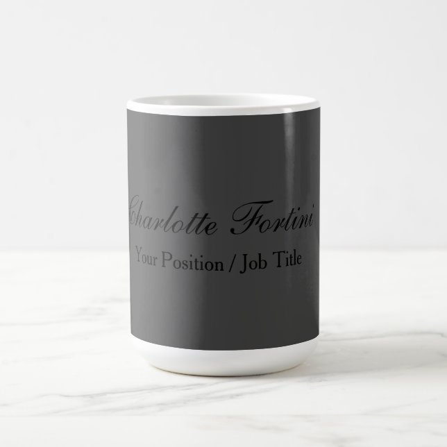 Minimalistisk klassisk handskriftsskript Namn Kaffemugg (Center)