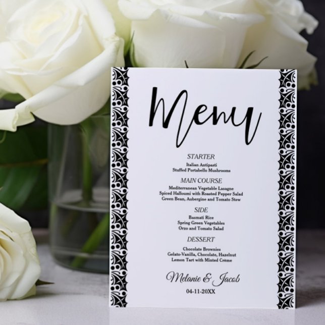 Minimalistisk klassisk meny för budgeterad Elegant (Skapare uppladdad)