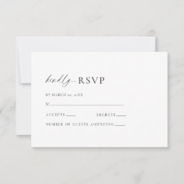 Minimalistisk Klassisk Modern Elegant RSVP-kort OSA Kort