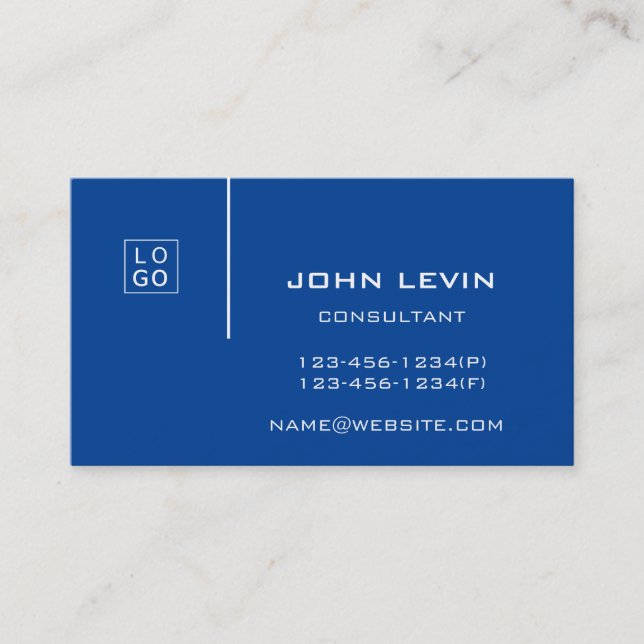 Minimalistisk klassisk modern Professionell-Logoty Visitkort (Framsida)