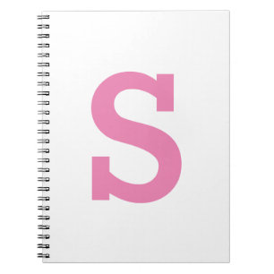 Minimalistisk klassisk modern Rosa, första Brev Anteckningsbok