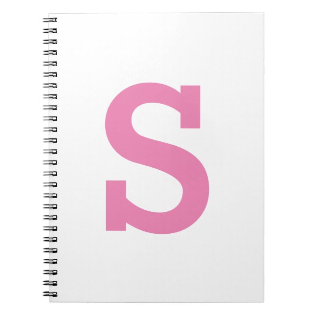 Minimalistisk klassisk modern Rosa, första Brev Anteckningsbok (Framsidan)