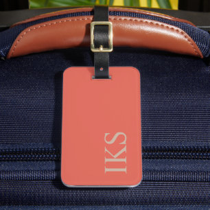 Minimalistisk Klassisk Monogram Elegant Färgrik Bagagebricka