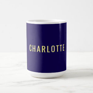 Minimalistisk Klassisk Professionell Blå Färg Namn Kaffemugg