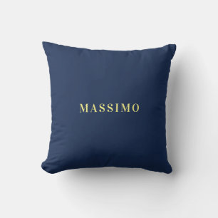 Minimalistisk Klassisk Professionell Blå Färg Namn Kudde
