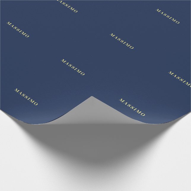 Minimalistisk Klassisk Professionell Blå Färg Namn Presentpapper (Hörn)