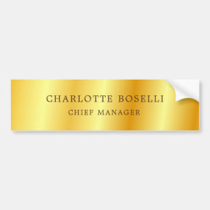 Minimalistisk klassisk Professionell Guld Färg Bildekal
