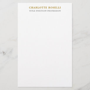 Minimalistisk klassisk Professionell Guld Färg Brevpapper