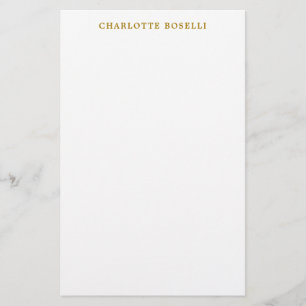 Minimalistisk klassisk Professionell Guld Färg Brevpapper