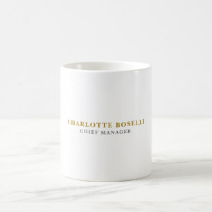 Minimalistisk Klassisk Professionell Guld Färg Kaffemugg