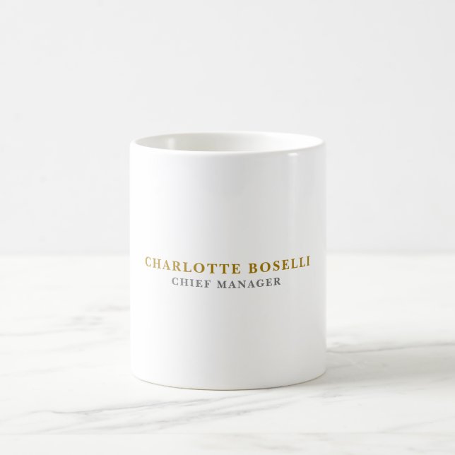 Minimalistisk Klassisk Professionell Guld Färg Kaffemugg (Center)