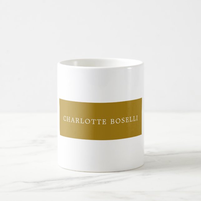 Minimalistisk klassisk professionell guld färg kaffemugg (Center)