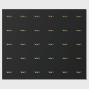 Minimalistisk Klassisk Professionell Svart Guld Fä Presentpapper