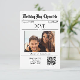 Minimalistisk klassisk QR-kod 1 Foto Vitt tidnings OSA Kort