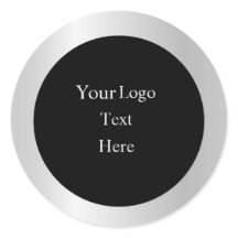 Minimalistisk Klassisk Silver Svart Mall Etikett