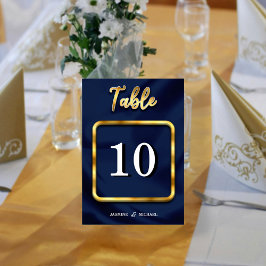 Minimalistisk klassisk tidslös flotta och Guld Brö Bordsnummer