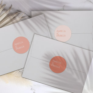 Minimalistisk klistermärke etikett för orange bröl
