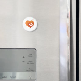 Minimalistisk Kloavtryck Hjärtan Modern Kylskåpsma Magnet