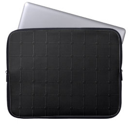 Minimalistisk Kol Svart Industriell Rutnät Geometr Laptop Fodral