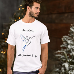 Minimalistisk Kolibri Linje Konst – Redigerbar Tex T Shirt