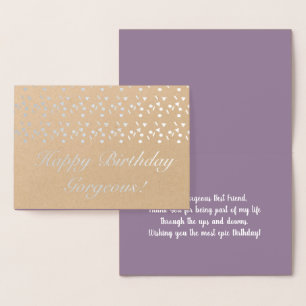 Minimalistisk konfetti Geometrisk födelsedag Folierat Kort