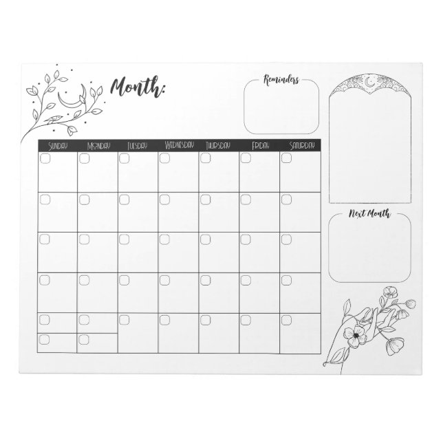 Minimalistisk könskalender 2 anteckningsblock (Framsida)