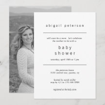 Minimalistisk könsmässig neutral foto babydusch