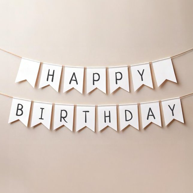 Minimalistisk könsneutral Neutral Grattis på födel Vimplar (Skapare uppladdad)