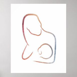 Minimalistisk konst - amning i Mor Poster
