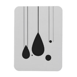Minimalistisk konst av svart och vit Abstrakt Magnet