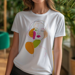 Minimalistisk konst av typen kvinnlig Abstrakt i e T Shirt