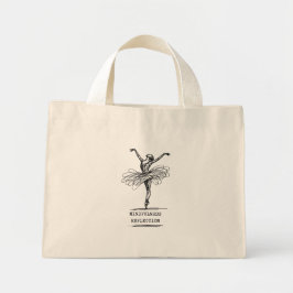 Minimalistisk konst Ballerina Dance-design Mini Tygkasse